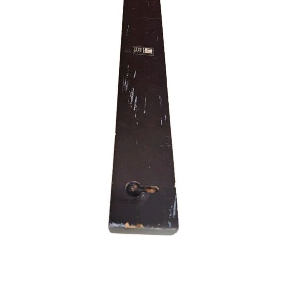 Modern 15" Wall Mounted Wood Coat Rack With 4 Silver Hooks That Open & Close - Picture 6 of 6